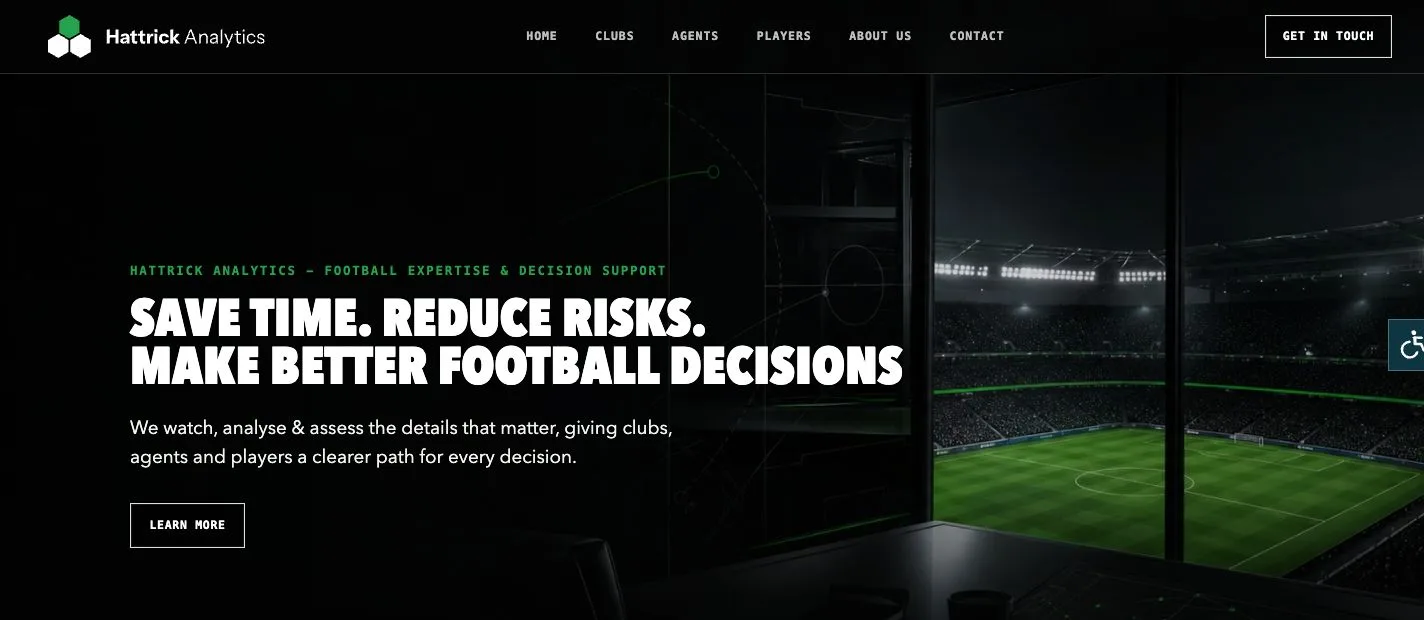 Hattrick Analytics homepage screenshot
